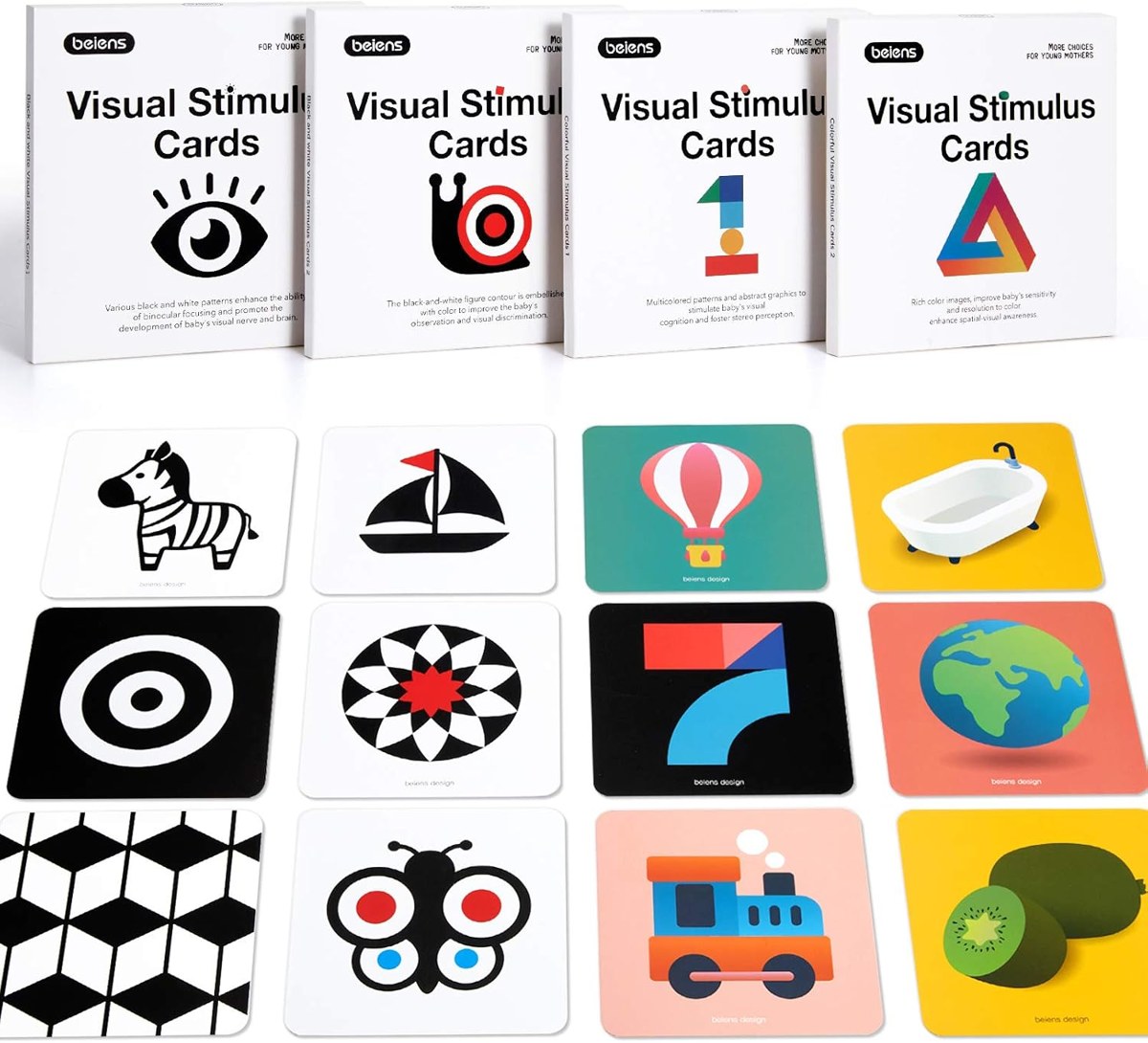 beiens High Contrast Flashcards, 80 Cards