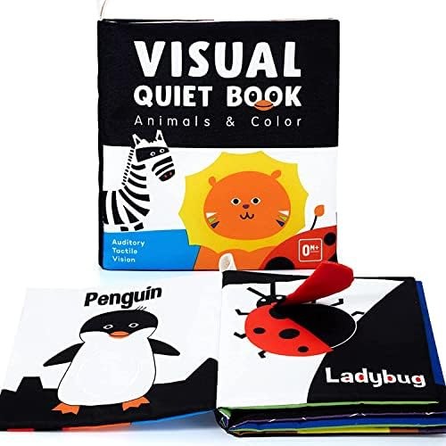 beiens High Contrast Visual Quiet Book, Animals & Color