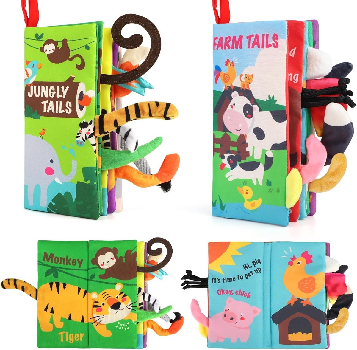 beiens Touch and Feel Tail Books, Set of 2